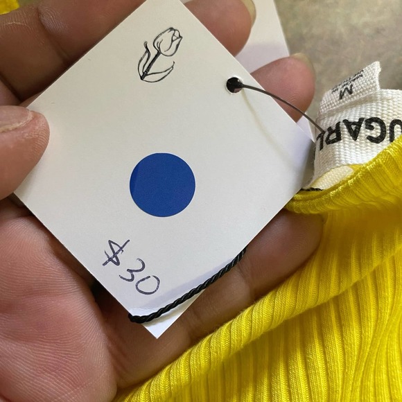 NEW Sugarlips High Roller Ruffle Strap Coastal Granola Rib Knit Tank - Picture 7 of 7